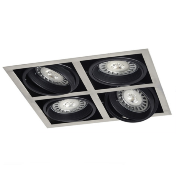 EMBUTIDO AR111 BOX 4 LUCES GU10 PLATIL LINEAL