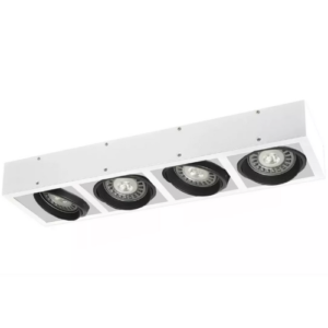 PLAFON AR111 BOX 4 LUCES GU10 LINEAL