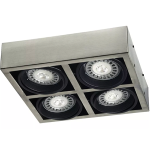 PLAFON AR111 BOX 4 LUCES GU10 PLATIL