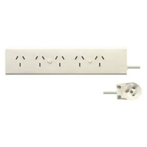ZAPATILLA CON CABLE 5 TOMAS LARGO 5M 10A 138554 138574 MARFIL