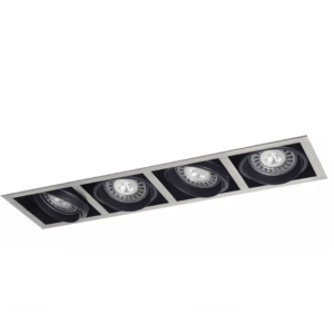 EMBUTIDO AR111 BOX 4 LUCES GU10 PLATIL CUADRADO