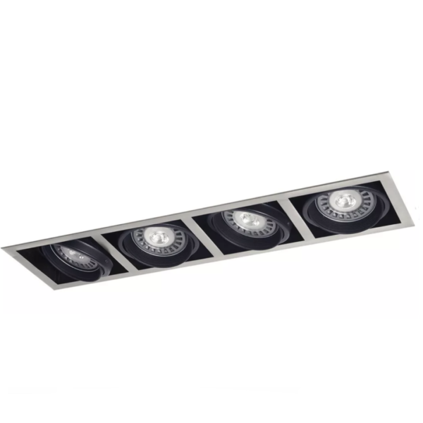 EMBUTIDO AR111 BOX 4 LUCES GU10 PLATIL CUADRADO