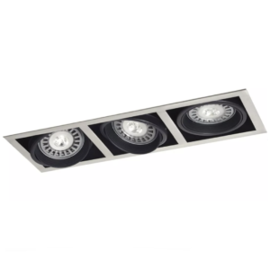 EMBUTIDO AR111 BOX 3 LUCES GU10 PLATIL