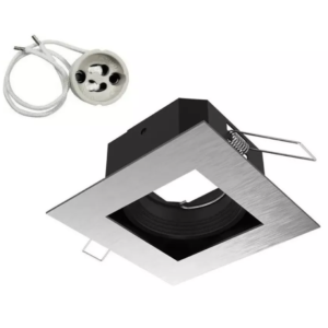 EMBUTIDO CUADRADO ANTIDESLUMBRANTE DICROICO 1 LUZ PLATIL