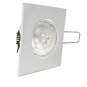 SPOT EMBUTIR PVC CUADRADO DICROICO GU10