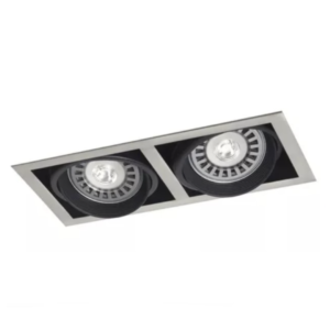 EMBUTIDO AR111 BOX 2 LUCES GU10 PLATIL