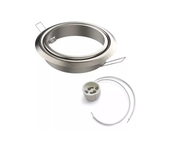 SPOT EMBUTIR CHAPA REDONDO AR111 GU10 PLATIL